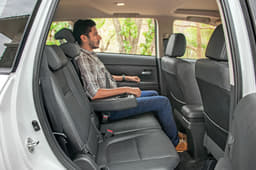 Tall passengers might find headroom tight; knee room is okay.