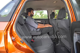 Rear seat back rest is slightly upright.