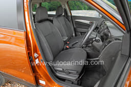 The front seats are comfy and well-cushioned.