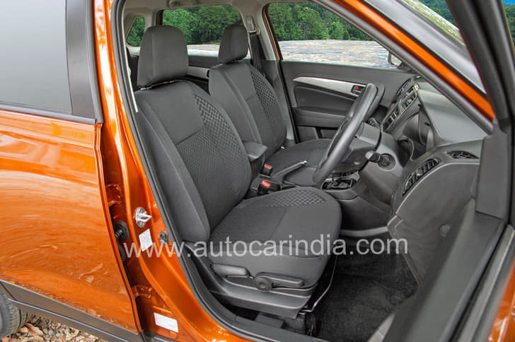 The front seats are comfy and well-cushioned.
