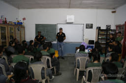 The Indian Navy also organised interactions with students from various schools and people on the route.