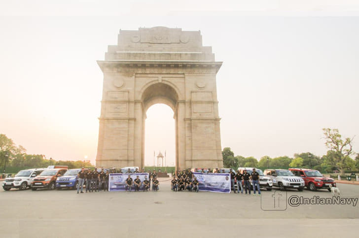 At the India Gate in Delhi.