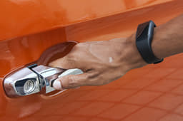 New smart key band lets you lock/unlock and start the Creta.  