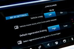 Tap 'On' and the I-Pace will creep forwards like a regular automatic.