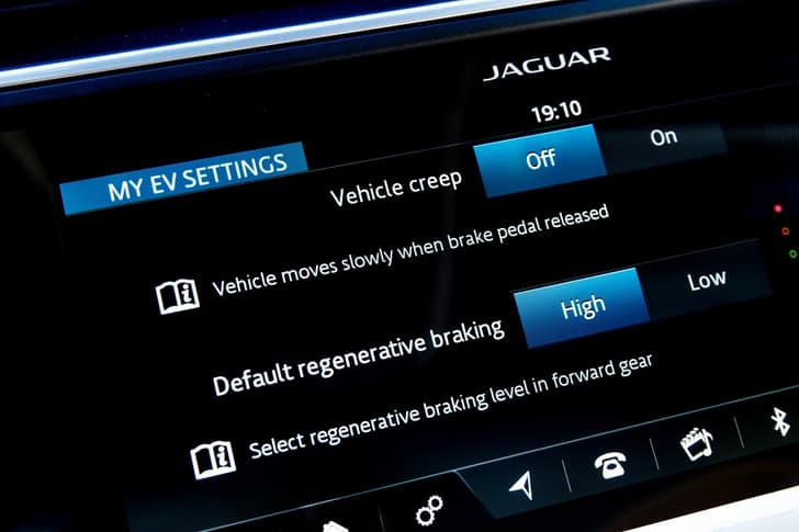 Tap 'On' and the I-Pace will creep forwards like a regular automatic.