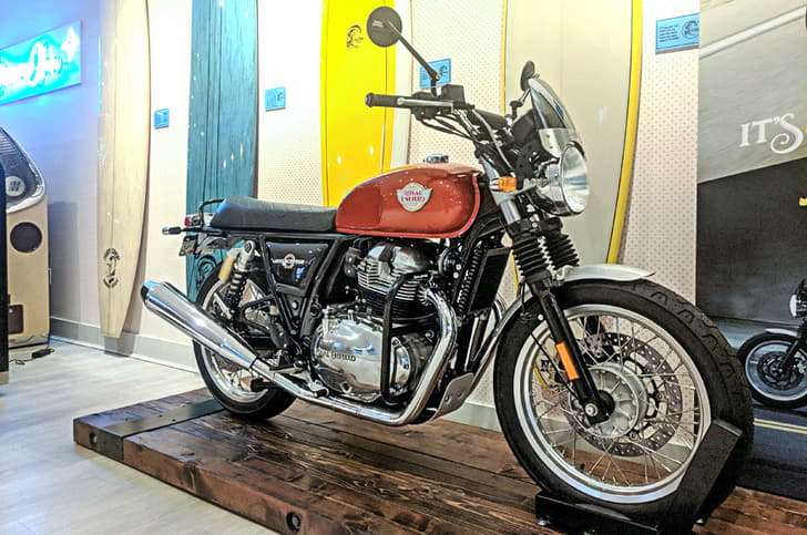 The Interceptor 650 with accessories