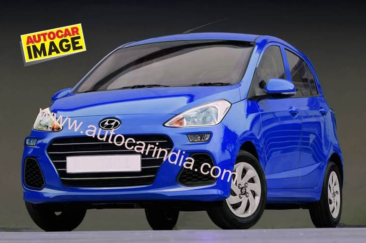 A computer generated image made by Autocar India of the new Santro.