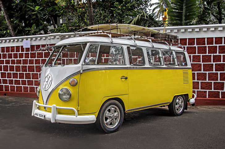 Ryan Oberoi’s 1967 split-window Bus – finished in yellow - was a hit with the crowds.