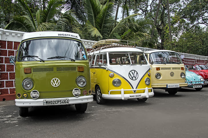 Several iterations of the VW Bus were in attendance.