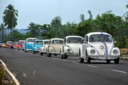 It was a mesmerising sight, with so many classic VWs taking to Goa’s streets.
