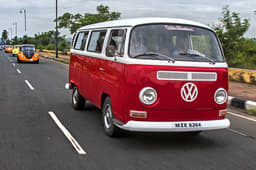 Ashish Naik drove in his Bus from Mumbai.