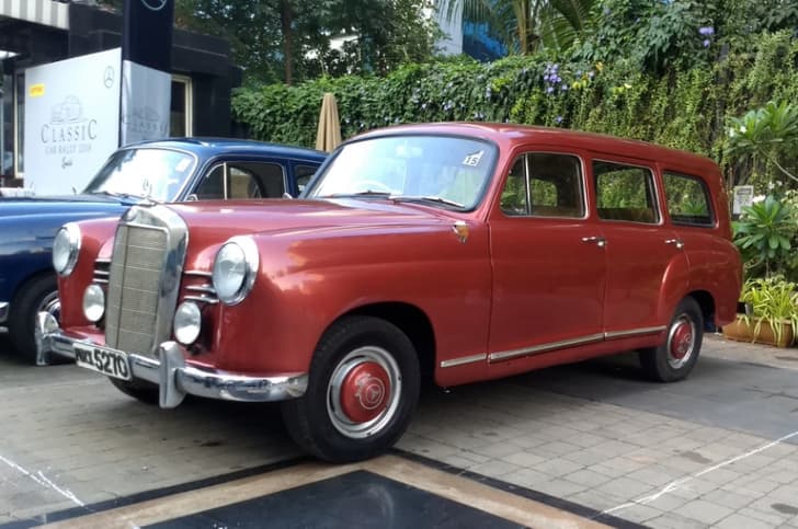 This is an extremely rare W120 Ponton estate. Perhaps the only running example in India.