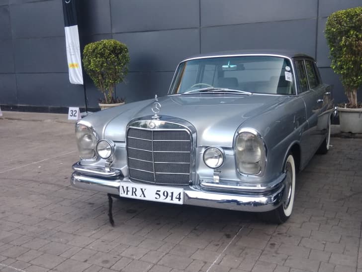 This W111 Fintail 220S is one of the best restored of its type in India.