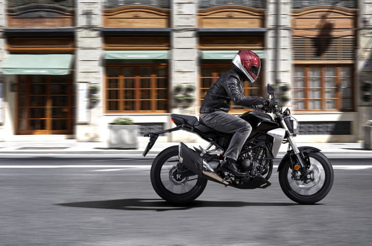 The CB300R uses Honda's neo-sports cafe styling.
