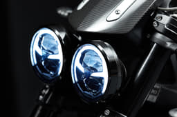 Twin round headlights are reminiscent of the older Rocket.