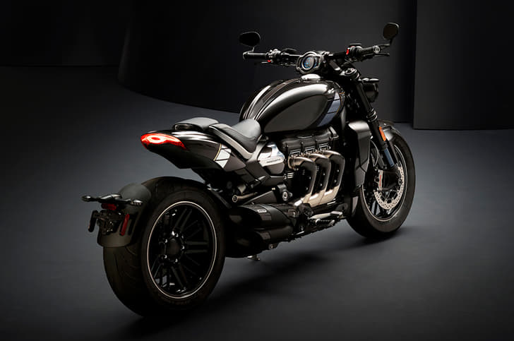 The new bike uses a single-sided swingarm.