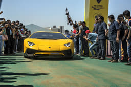 Gautam Singhania led the supercar parade in his Lamborghini Aventador SV.