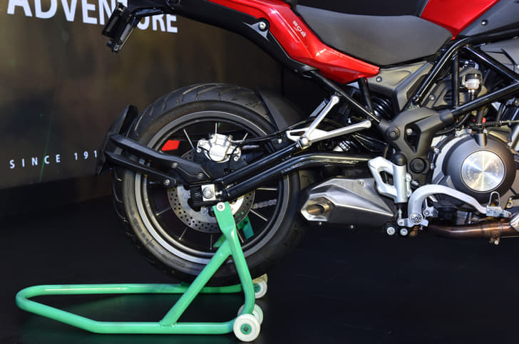 The standard model rides on Pirelli Angel ST tyres.