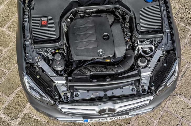 Mercedes Benz Glc Open Bonnet Engine Shot