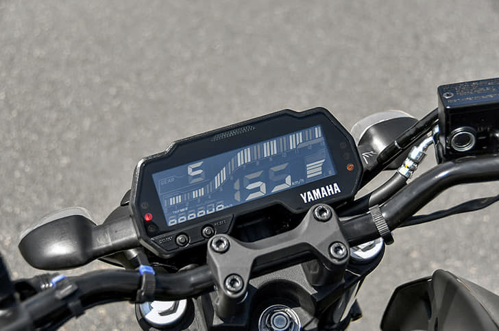 The instrument cluster is identical to the one on the R15 V3.0