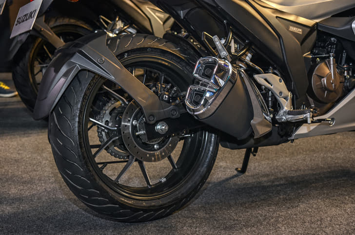 Stubby muffler is similar to the one on the 150s.