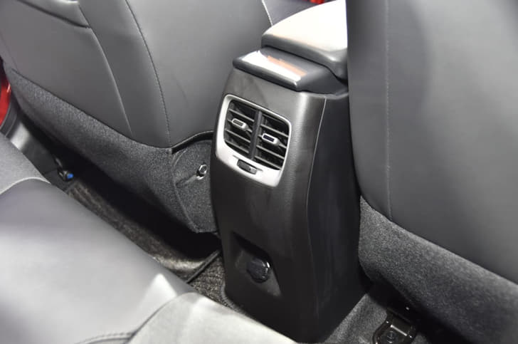 Rear AC vents a welcome feature.