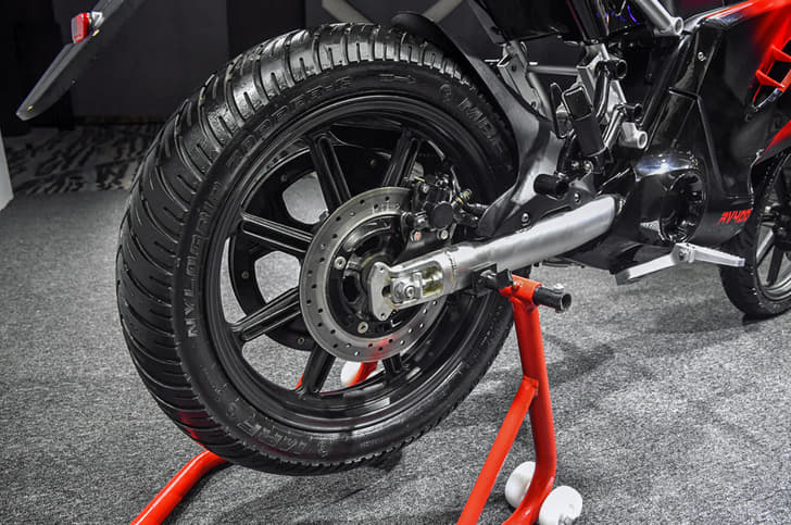 The RV 400 gets a rear disc brake as standard.