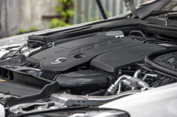 Mercedes Benz E Class Open Bonnet Engine Shot Mercedes Benz E Class Open Bonnet Engine Shot