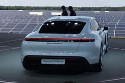 Porsche Taycan Rear View Porsche Taycan Rear View