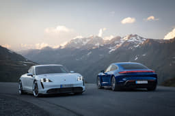 Porsche Taycan Front Right Three Quarter Porsche Taycan Front Right Three Quarter