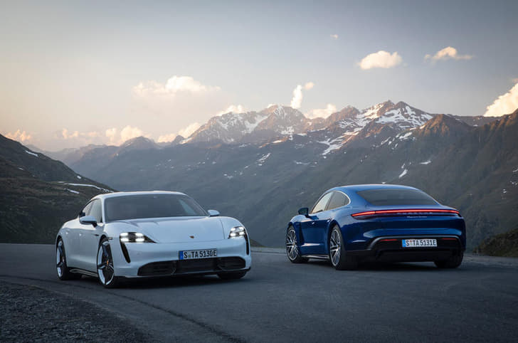 Porsche Taycan Front Right Three Quarter Porsche Taycan Front Right Three Quarter