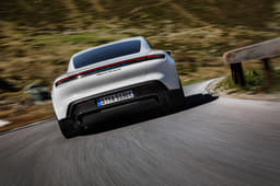 Porsche Taycan Rear View Porsche Taycan Rear View