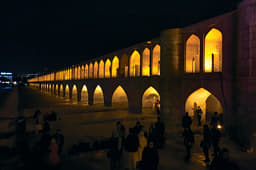 Si-o-Se-pol bridge with 33 arches is the longest of the 11 historical bridges in Isfahan.