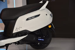 Simple side panels on the TVS iQube.