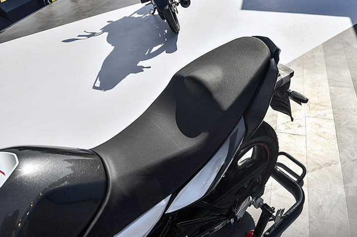 The Hero Xtreme 160R uses a single-seat.