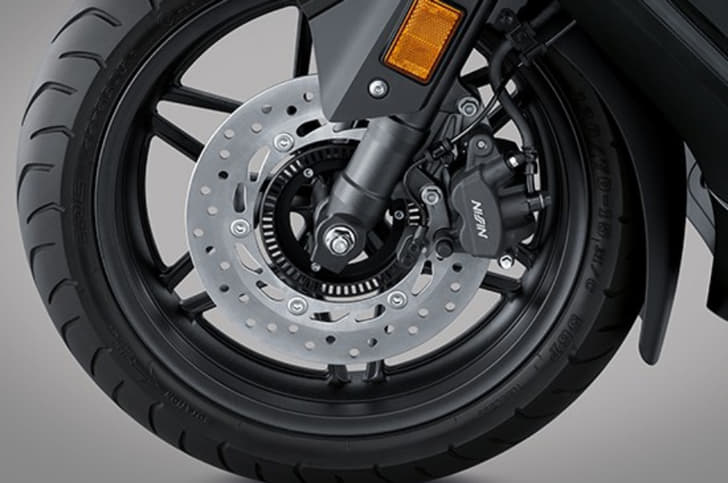 Dual-channel ABS is standard.