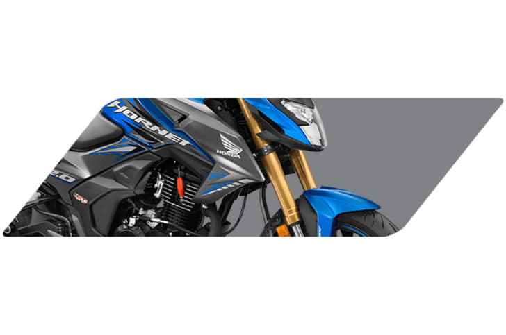 Unlike the older Hornet 160R, the Hornet 2.0 features a USD fork.