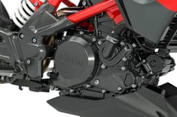 The engine casing on both bikes now use a different paint finish.