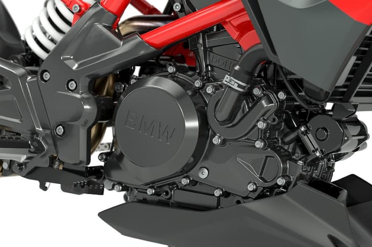 The engine casing on both bikes now use a different paint finish.