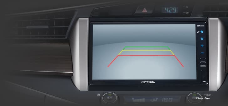Rear parking camera on the 2021 Innova Crysta