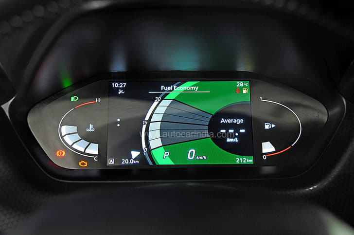 7-inch TFT unit in the instrument console.