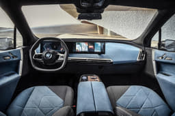 The cabin features the use of recycled plastics with the dashboard dominated by a curved display housing the instrumentation and infotainment functions