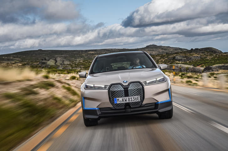 The front is dominated by a oversized closed-off kidney grille that houses the camera and sensors for the driver aids.