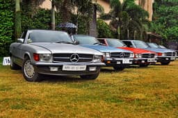 The entire SL line-up was present at this year’s Mercedes-Benz Classic Car Rally.