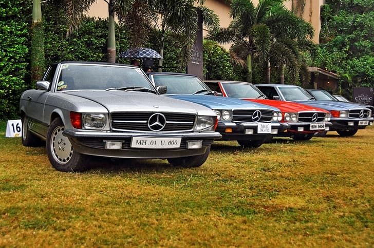 The entire SL line-up was present at this year’s Mercedes-Benz Classic Car Rally.