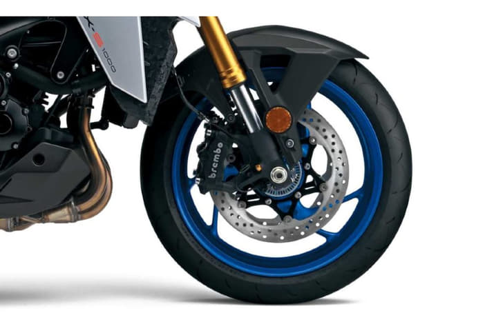 Brembo Monobloc calipers at the front.