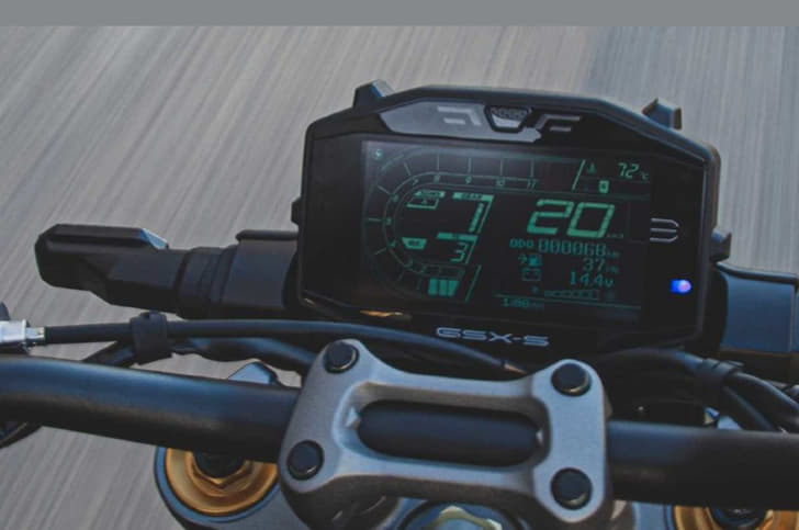 Gets three ride modes and five-level traction control.