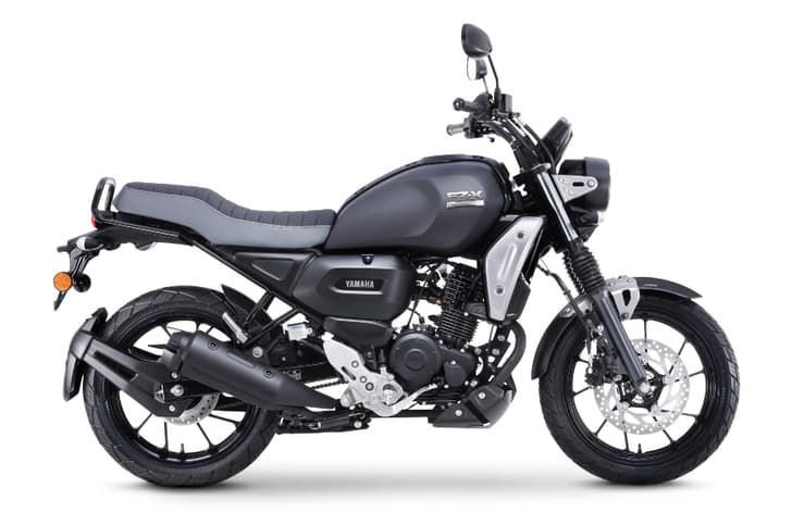 The Yamaha FZ-X in matte black.