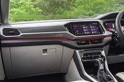 Ambient lighting neatly executed in the dashboard.