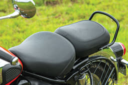 Rider seat is roomy and comfortable.